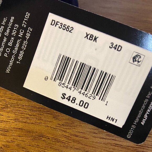 **Bali** Satin Tracings Minimizer Bra Style DF3562 Black - Picture 4 of 6